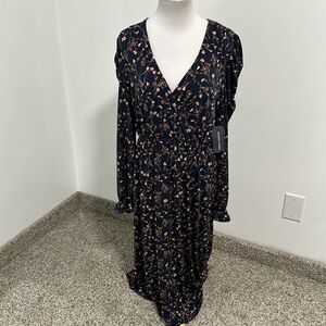 Melrose and Market Blue Bishop Sleeve Maxi Dress